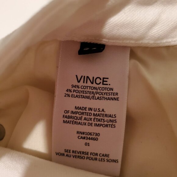 NWT Vince Flare Leg Jeans Optic White 30 - Picture 8 of 8